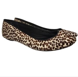 Ann Taylor Ballet Flats - Women's Size 9.5 - Leopard Spotted Bambi Deer Fawn